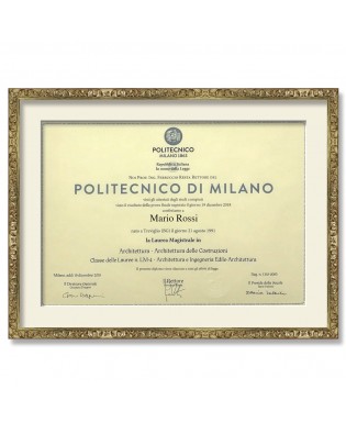 De Marco Cornice Porta Laurea Diploma - Top argento