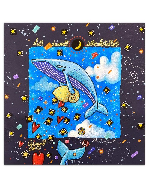 Andrea Agostini - Giugno - La danza delle stelle - 25x25 cm - blu